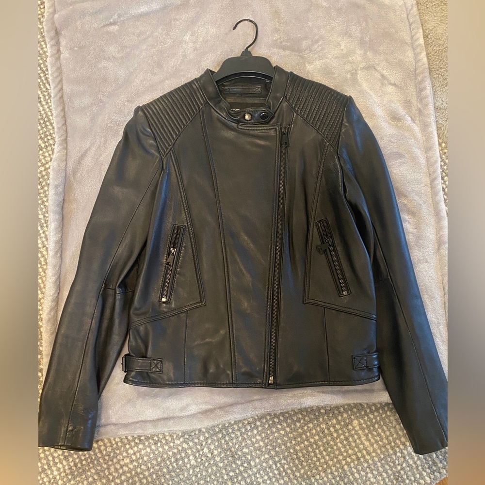 New genuine leather crop jacket. Medium.